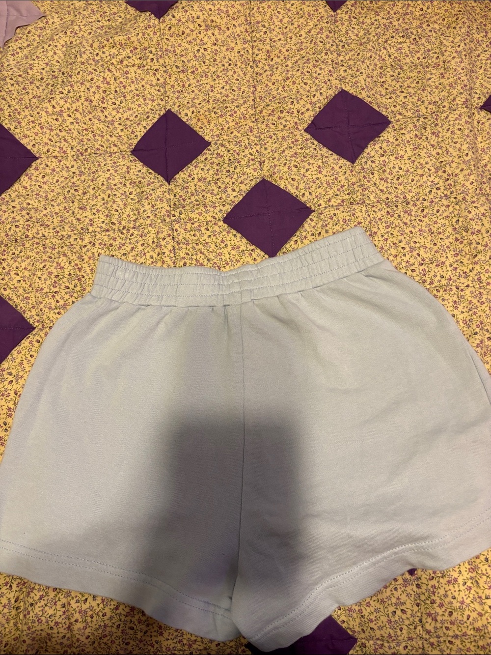 Zara Light blue Elastic Waist sweat Shorts - Picture 2 of 3